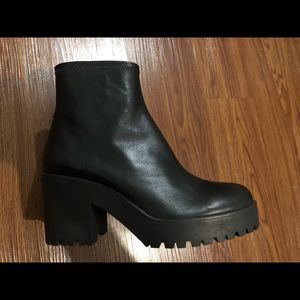 Zara Leather Platform Boots